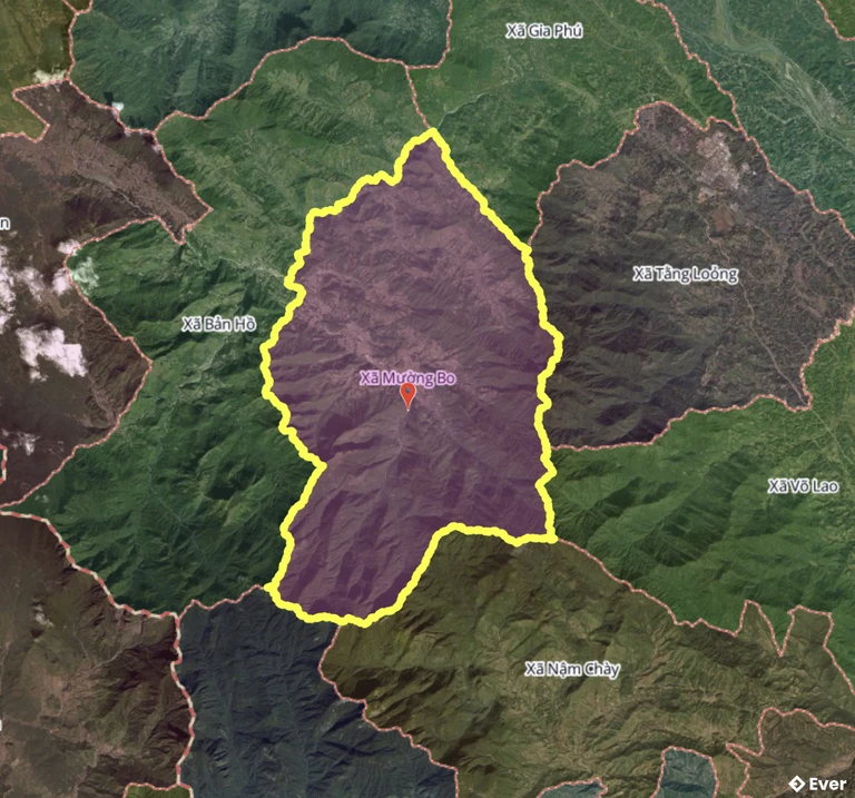 Bản đồ xã Mường Bo, Lào Cai sau sáp nhập