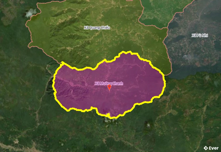 Bản đồ xã Mường Chanh, Thanh Hóa sau sáp nhập