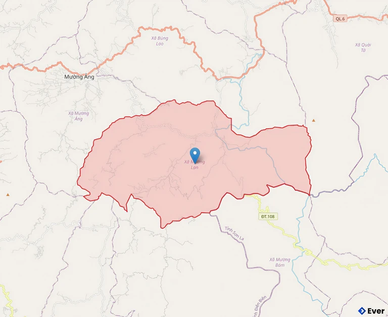 Bản đồ xã Mường Lạn, Điện Biên sau sáp nhập