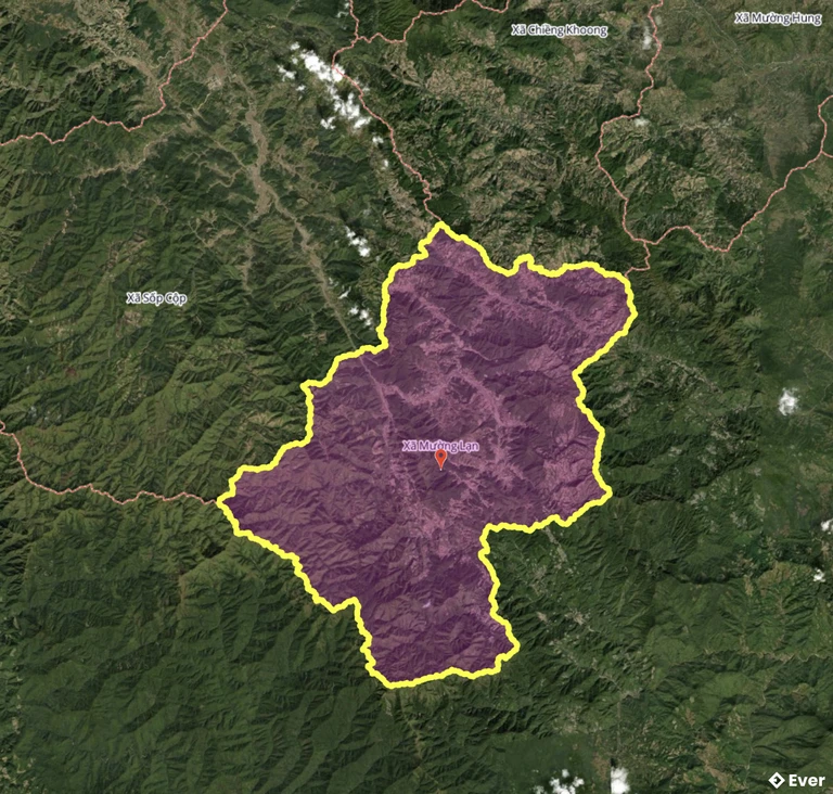 Bản đồ xã Mường Lạn, Sơn La sau sáp nhập