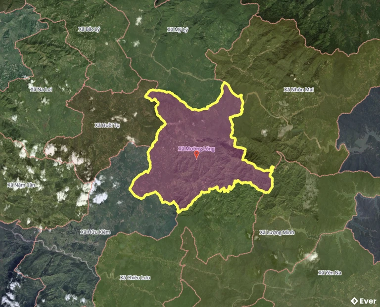 Bản đồ xã Mường Lống sau sáp nhập