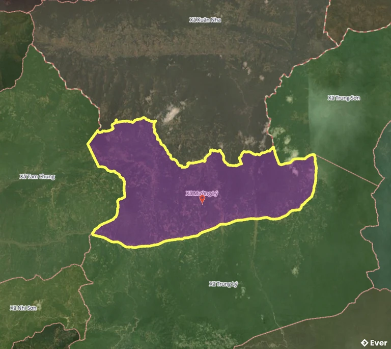 Bản đồ xã Mường Lý, Thanh Hóa sau sáp nhập