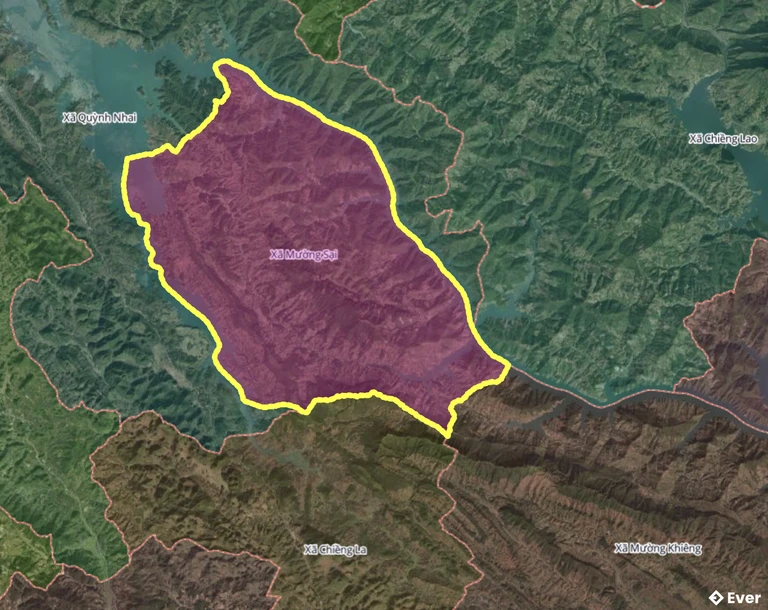 Bản đồ xã Mường Sại, tinhe Sơn La sau sáp nhập