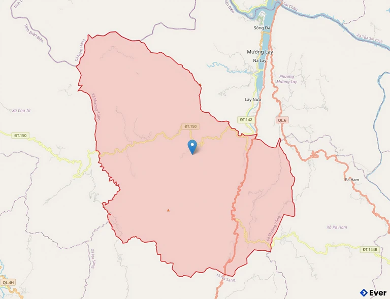 Bản đồ xã Mường Tùng sau sáp nhập