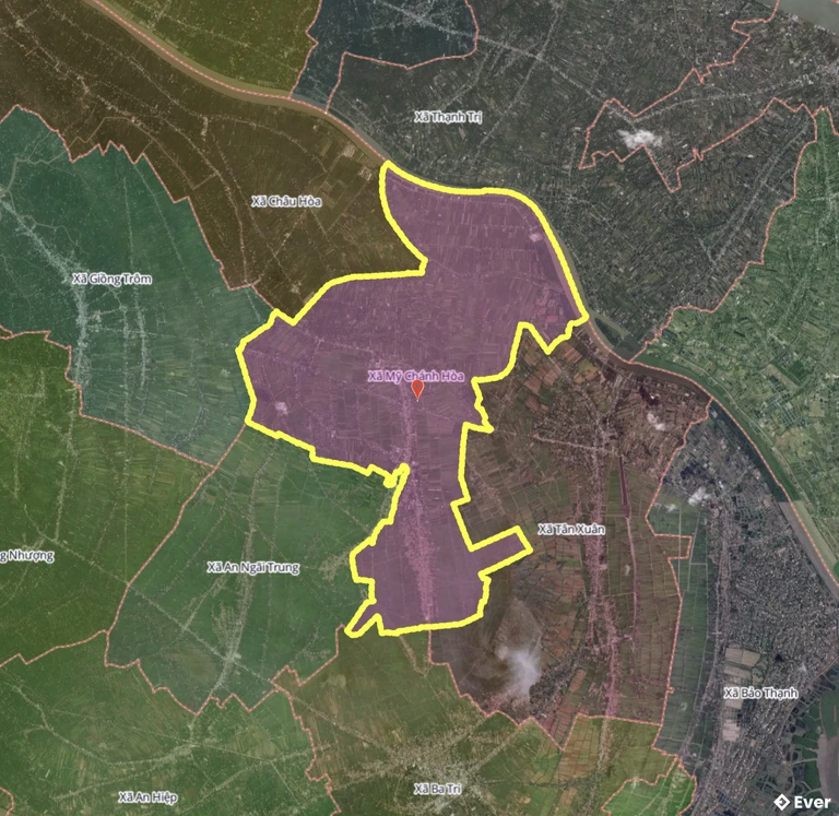 Bản đồ xã Mỹ Chánh Hòa, Vĩnh Long sau sáp nhập