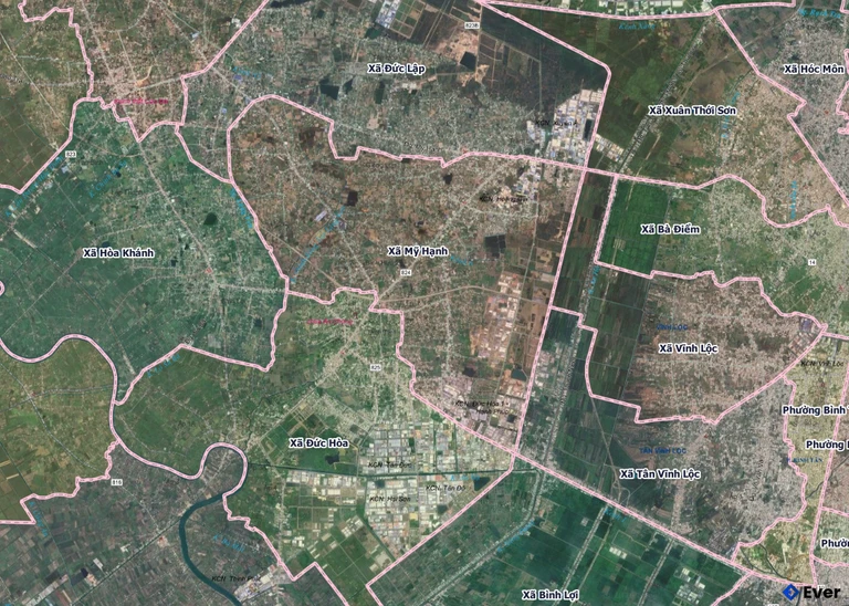 Bản đồ xã Mỹ Hạnh, Tây Ninh sau sáp nhập