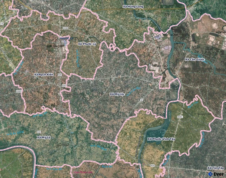 Bản đồ xã Mỹ Lộc, Tây Ninh sau sáp nhập