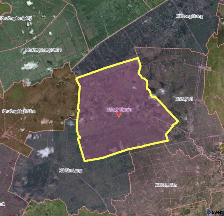 Bản đồ xã Mỹ Phước, Cà Mau sau sáp nhập