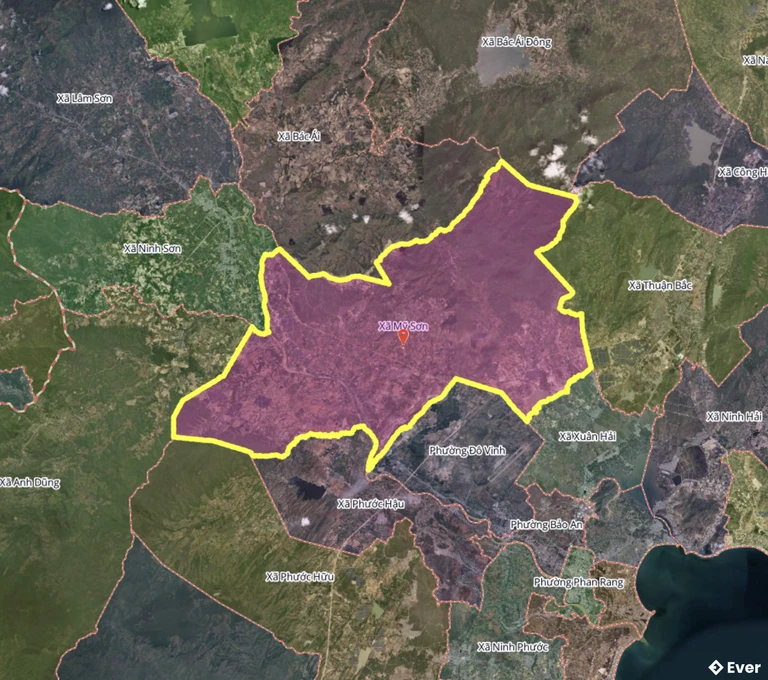 Bản đồ xã Mỹ Sơn sau sáp nhập