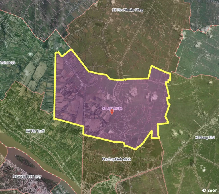 Bản đồ xã Mỹ Thuận, Vĩnh Long sau sáp nhập