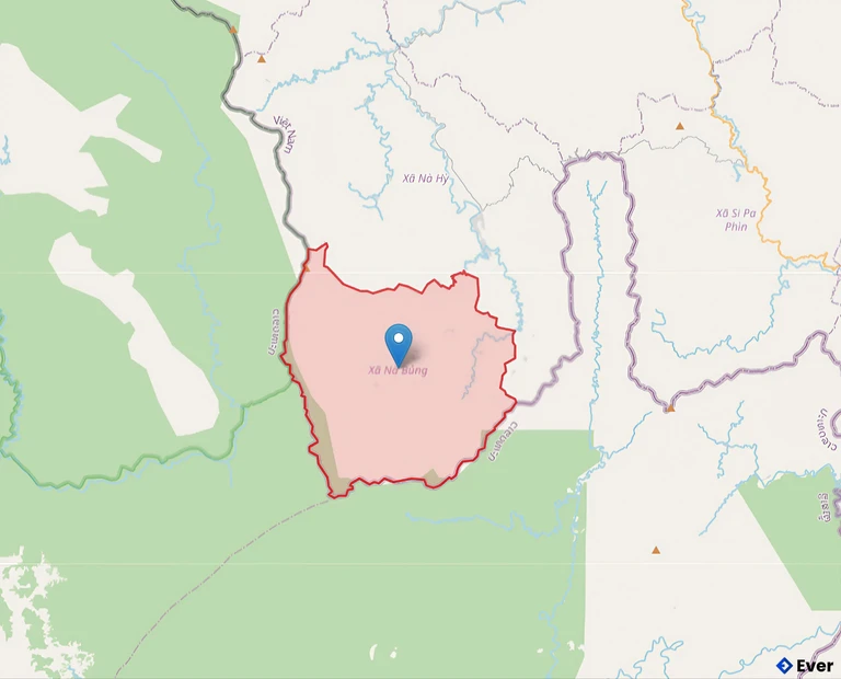 Bản đồ xã Nà Bủng, Điện Biên sau sáp nhập