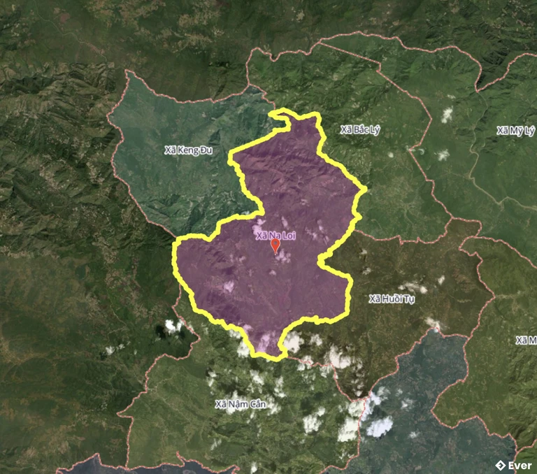 Bản đồ xã Na Loi, Nghệ An sau sáp nhập