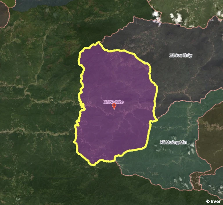 Bản đồ xã Na Mèo, Thanh Hóa sau sáp nhập