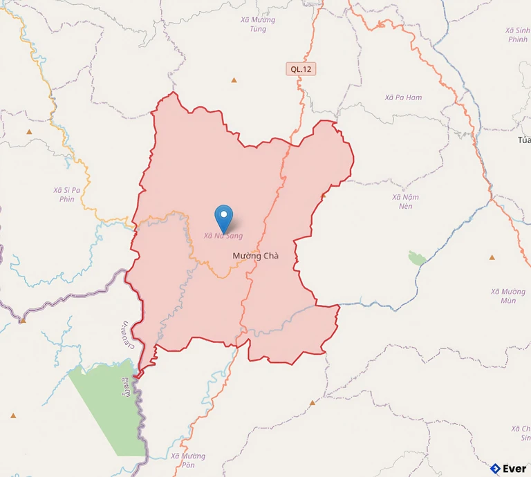 Bản đồ xã Na Sang sau sáp nhập