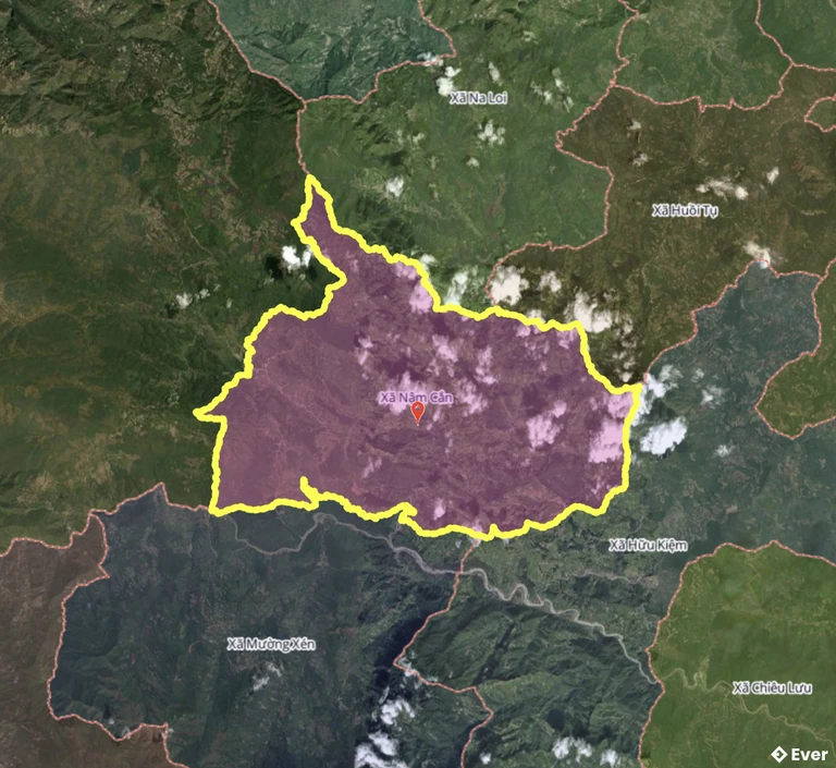 Bản đồ xã Nậm Cắn, Nghệ An sau sáp nhập