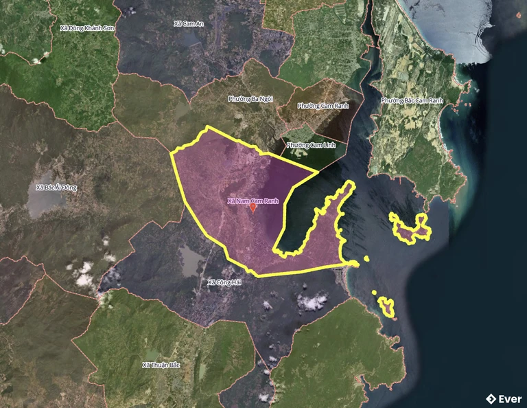 Bản đồ xã Nam Canh Ranh, Khánh Hòa sau sáp nhập