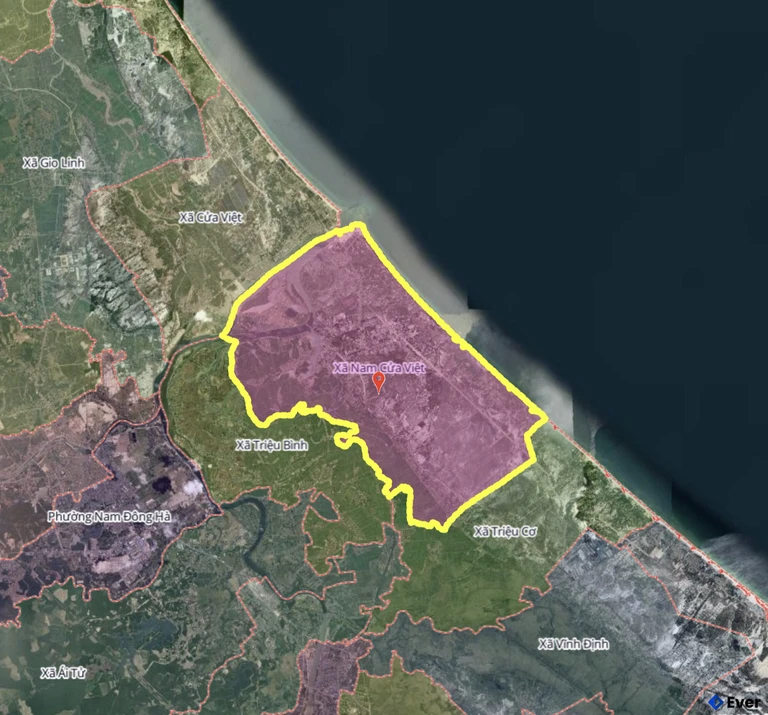 Bản đồ xã Nam Cửa Việt, Quảng Trị sau sáp nhập