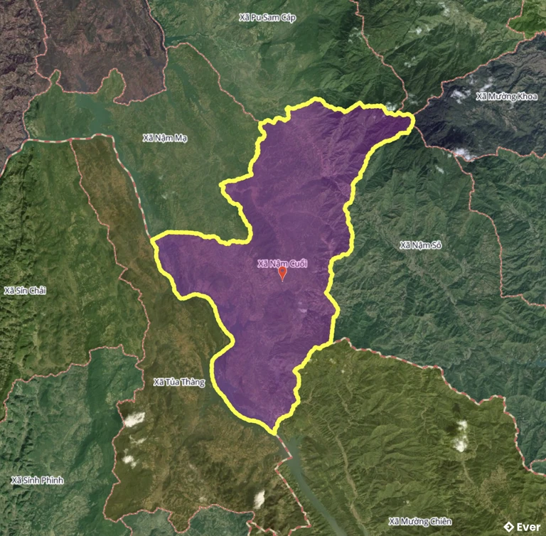 Bản đồ xã Nậm Cuổi sau sáp nhập