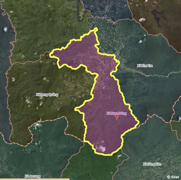 Bản đồ xã Nam Đông, Huế sau sáp nhập