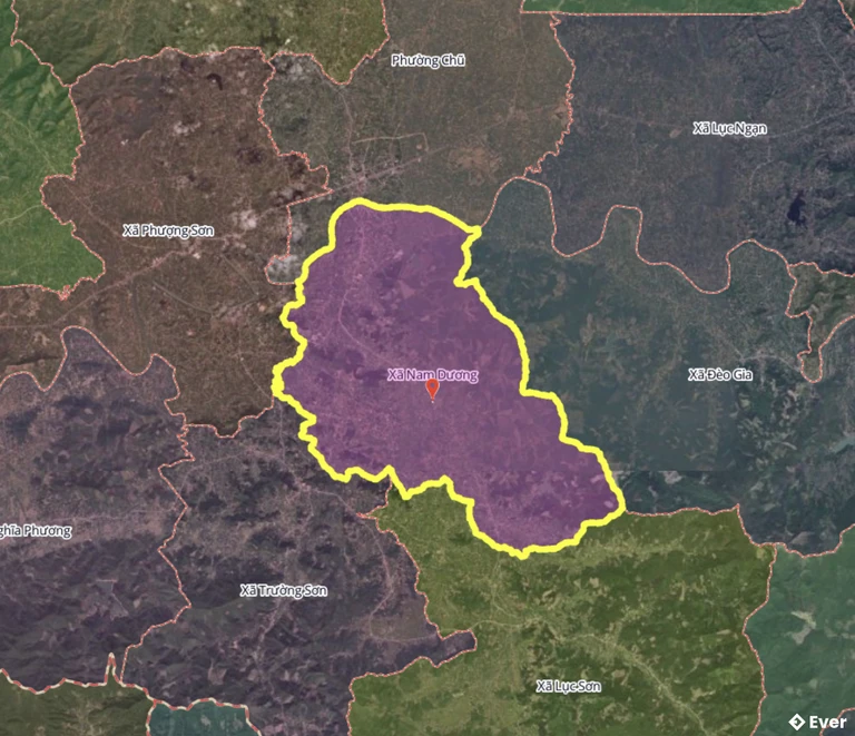 Bản đồ xã Nam Dương, tỉnh Bắc Ninh sau sáp nhập