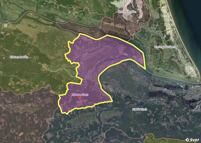 Bản đồ xã Nam Gianh, Quảng Trị sau sáp nhập