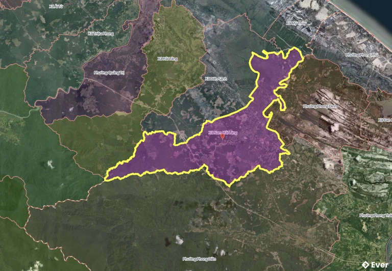 Bản đồ xã Nam Hải Lăng, Quảng Trị sau sáp nhập