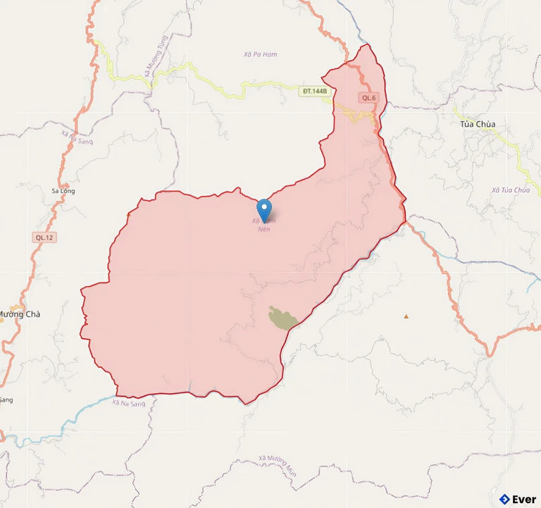 Bản đồ xã Nậm Nèn sau sáp nhập