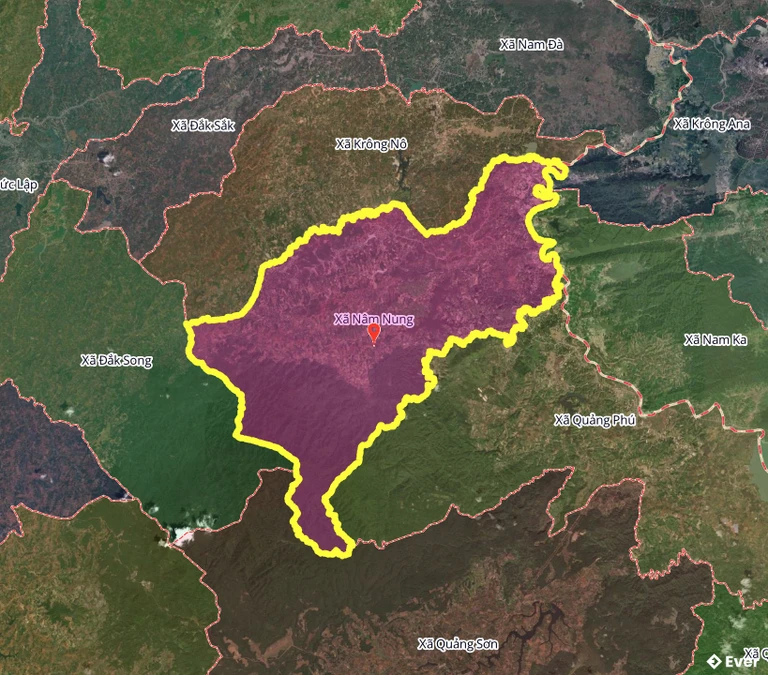 Bản đồ xã Nâm Nung, Lâm Đồng sau sáp nhập