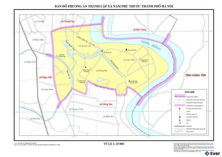 Bản đồ xã Nam Phù, Hà Nội sau sáp nhập