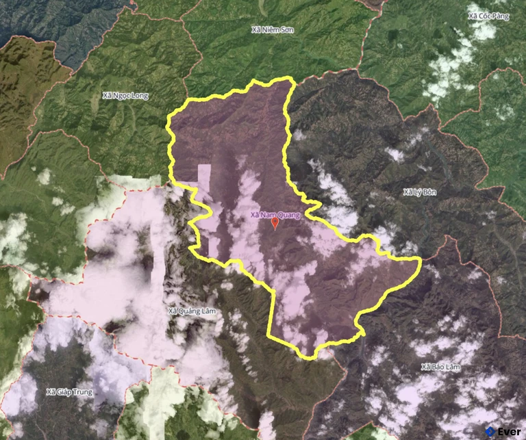 Bản đồ xã Nam Quang, Cao Bằng sau sáp nhập