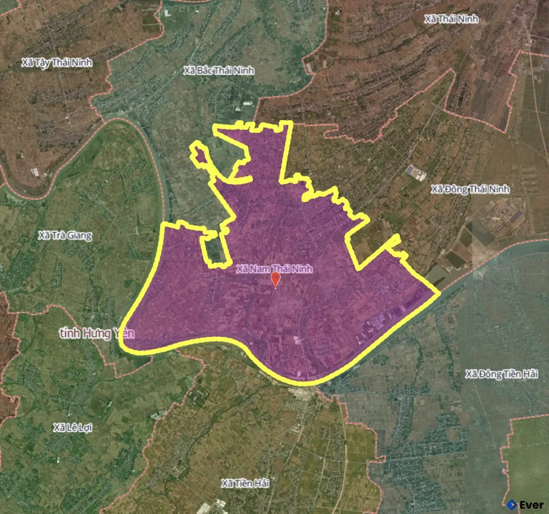 Bản đồ xã Nam Thái Ninh, Hưng Yên sau sáp nhập
