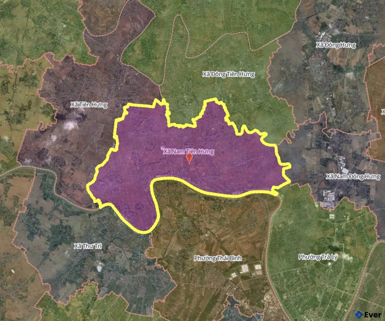 Bản đồ xã Nam Tiên Hưng, Hưng Yên sau sáp nhập