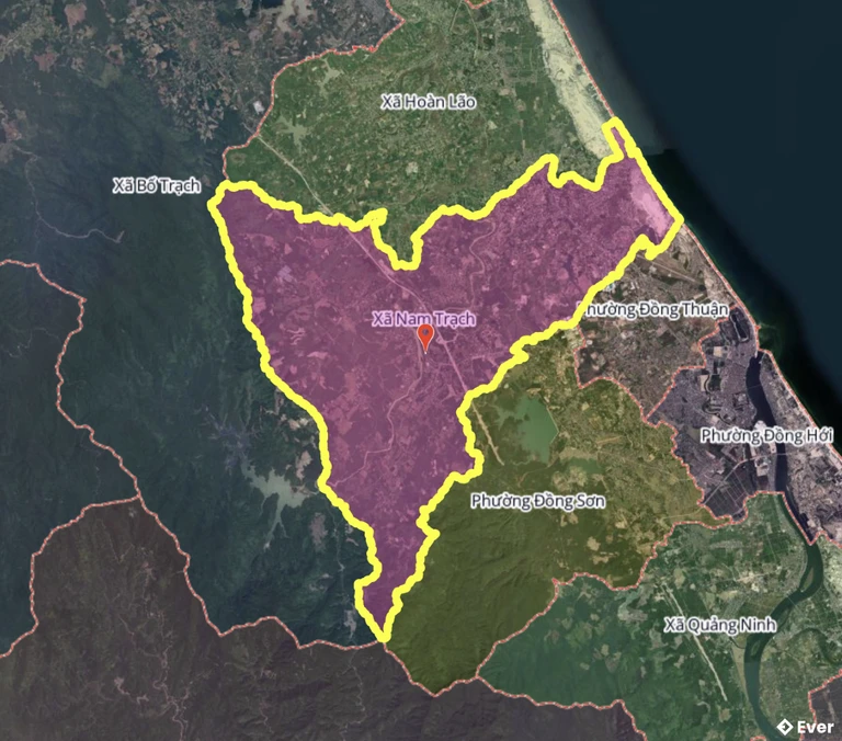 Bản đồ xã Nam Trạch, Quảng Trị sau sáp nhập