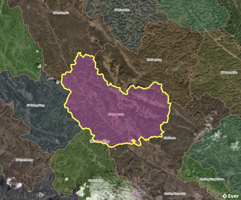 Bản đồ xã Nam Tuấn, Cao Bằng sau sáp nhập