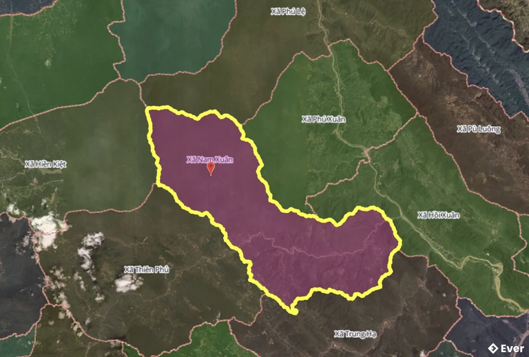 Bản đồ xã Nam Xuân, Thanh Hóa sau sáp nhập