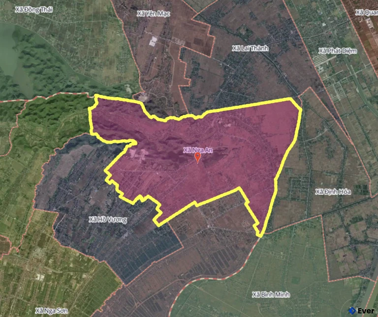 Bản đồ xã Nga An, Thanh Hóa sau sáp nhập