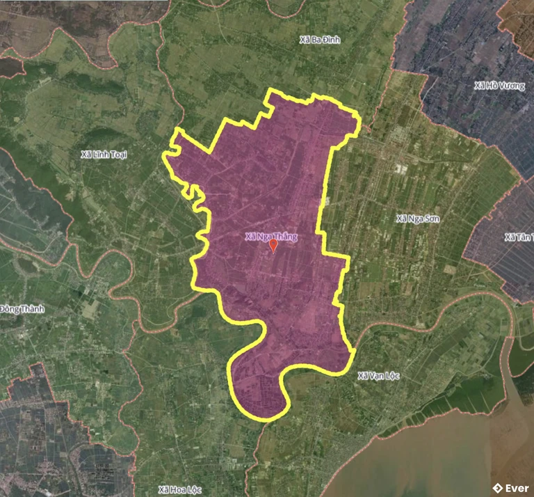 Bản đồ xã Nga Thắng, Thanh Hóa sau sáp nhập