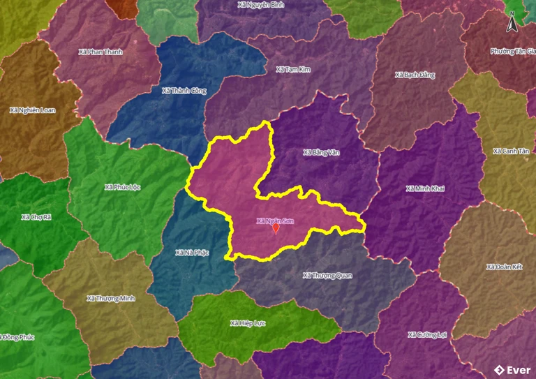 Bản đồ xã Ngân Sơn, Thái Nguyên sau sáp nhập