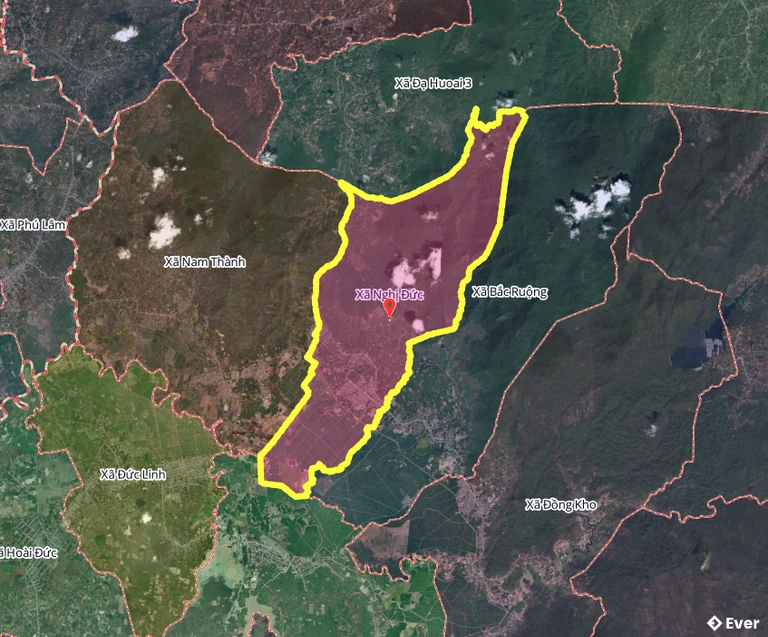 Bản đồ xã Nghị Đức, Lâm Đồng sau sáp nhập