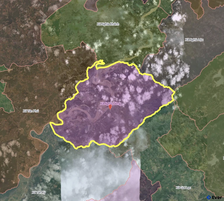 Bản đồ xã Nghĩa Đồng, Nghệ An sau sáp nhập