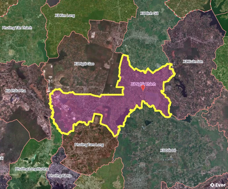 Bản đồ xã Nghĩa Thành, thành phố Hồ Chí Minh sau sáp nhập