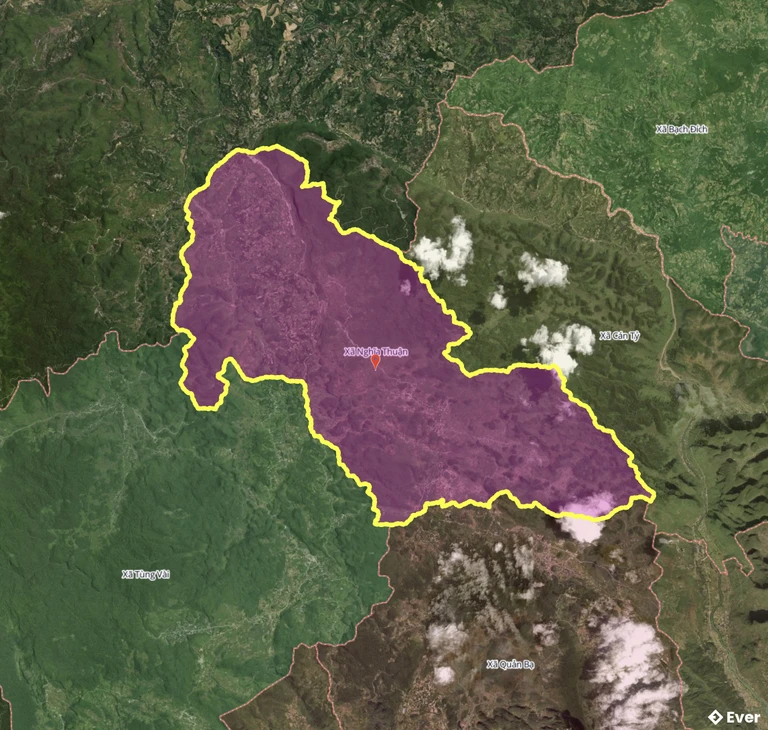 Bản đồ xã Nghĩa Thuận, Tuyên Quang sau sáp nhập