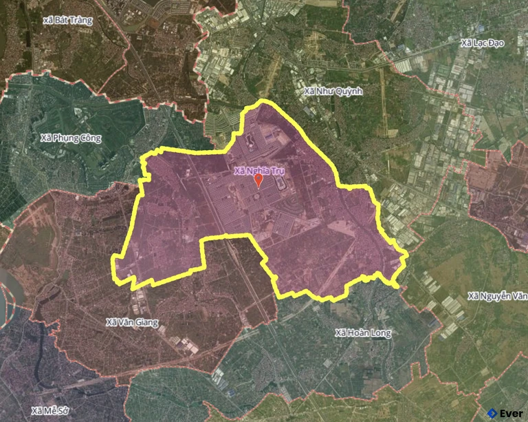 Bản đồ xã Nghĩa Trụ, Hưng Yên sau sáp nhập