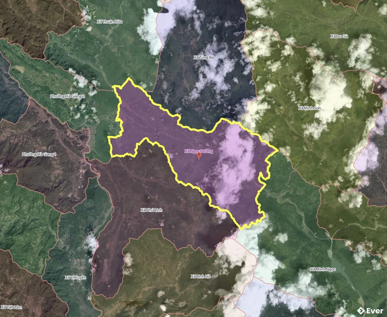 Bản đồ xã Ngọc Đường, Tuyên Quang sau sáp nhập