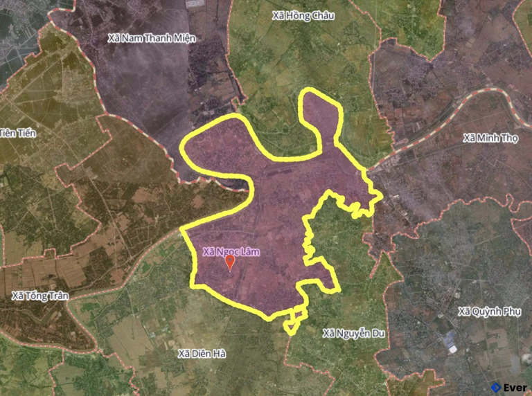 Bản đồ xã Ngọc Lâm, Hưng Yên sau sáp nhập