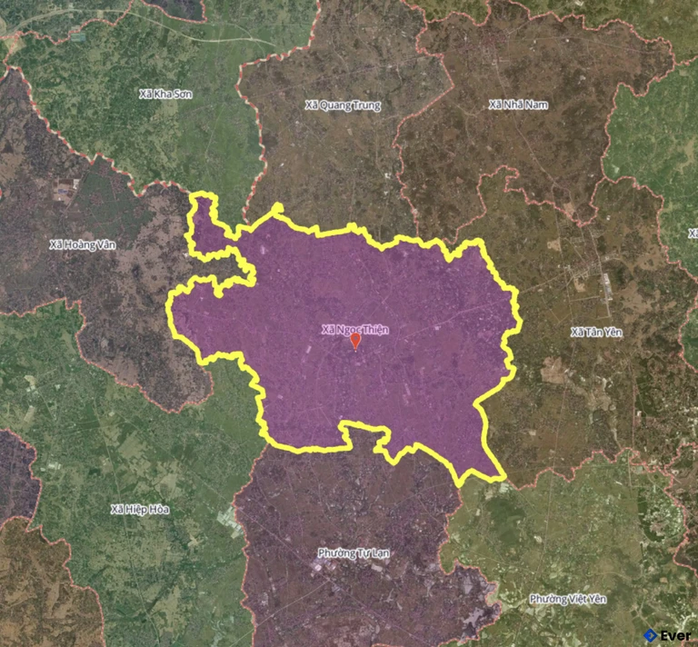 Bản đồ xã Ngọc Thiện, Bắc Ninh sau sáp nhập