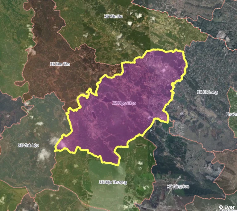 Bản đồ xã Ngọc Trạo, Thanh Hóa sau sáp nhập