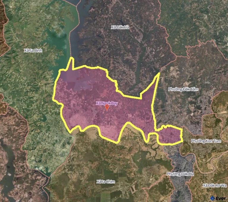 Bản đồ xã Ngọk Bay, Quảng Ngãi sau sáp nhập