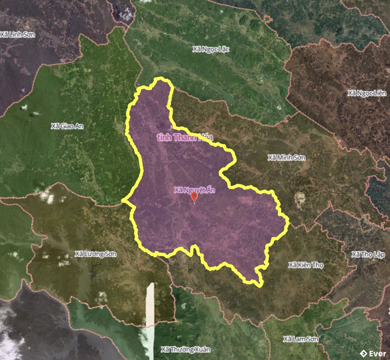 Bản đồ xã Nguyệt Ấn, Thanh Hóa sau sáp nhập