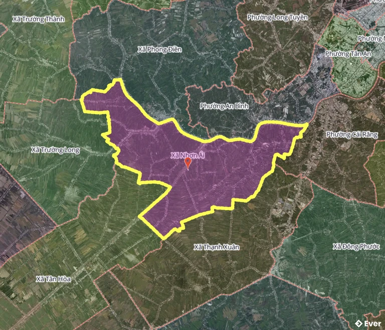 Bản đồ xã Nhơn Ái, Cần Thơ sau sáp nhập